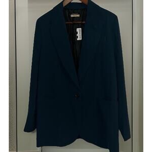 NWT Lime Light WESTERN DARK TEAL Women’s Blazer Medium Button Up